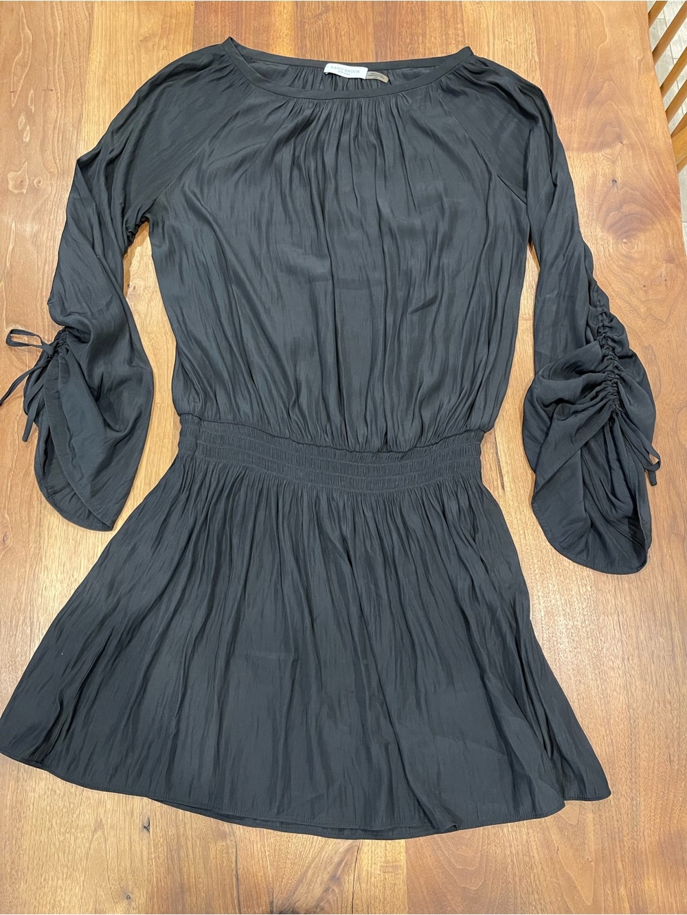 Ramy Brook NewLong-Sleeve Pleated Mini Dress - Picture 2 of 6